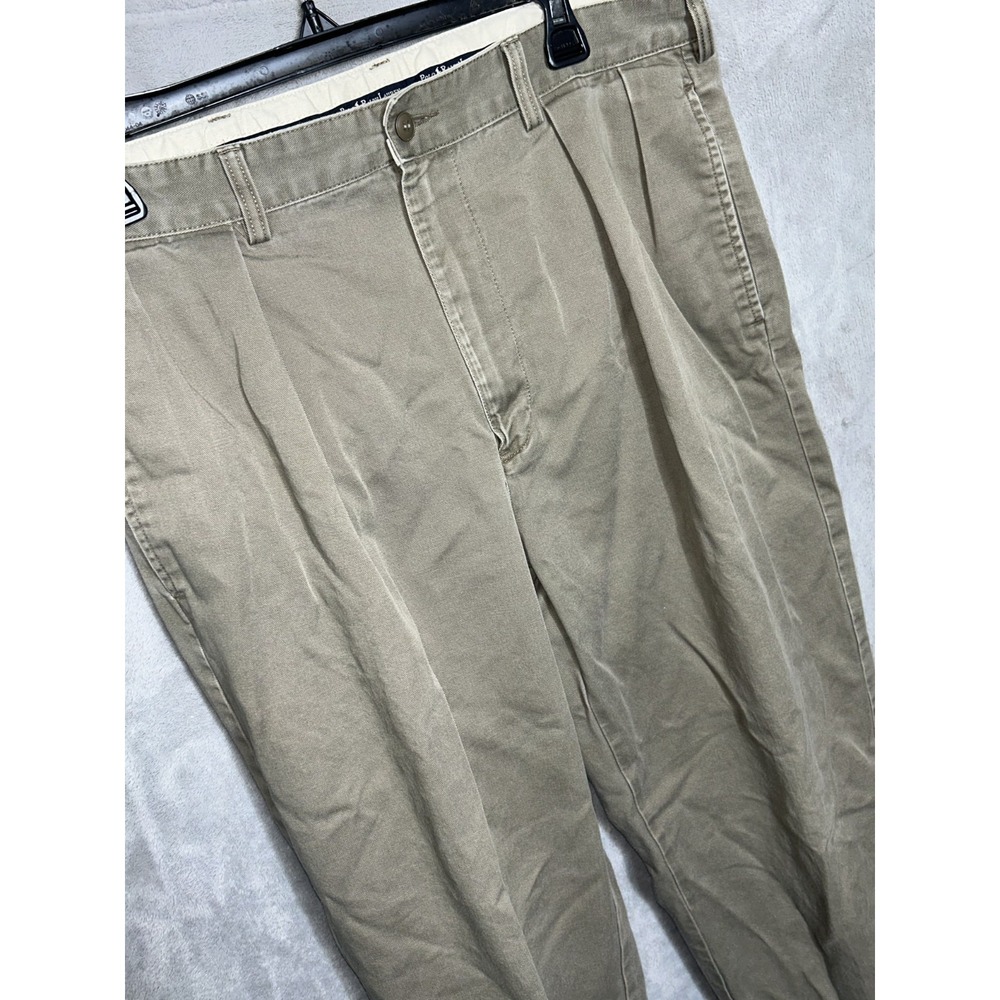 Polo Jeans Pants Mens 34x32  Olive Green Chino  Double Pleated 90s andrew